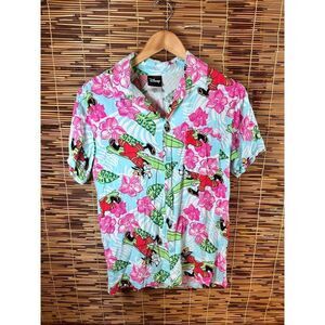 Disney Goofy Hawaiian Surfing Short-Sleeve Shirt SMALL